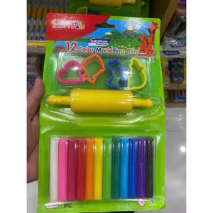 Vỉ Đồ chơi 12 màu Smart Kids đất nặn có kèm khuôn tạo hình