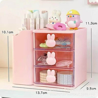 Hộp Đựng Mỹ Phẩm Để Bàn Đa Năng Xoay Tròn .Khay Nhưa Đựng Đồ Văn Phòng Bàn Học