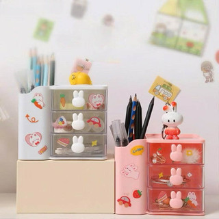 Hộp Đựng Mỹ Phẩm Để Bàn Đa Năng Xoay Tròn .Khay Nhưa Đựng Đồ Văn Phòng Bàn Học