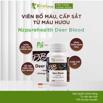 Viên bổ máu, cấp sắt từ Máu hươu Nzpurehealth Deer Blood 30 Viên / 100 Viên
