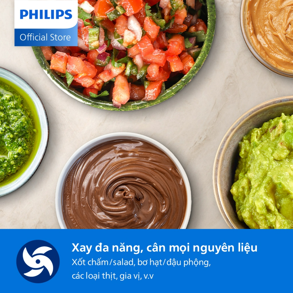 [LIVE] Máy xay thịt Philips HR1503/00 2 Lít 500W Cối thủy tinh - Hàng chính hãng - Bảo hành 24 tháng