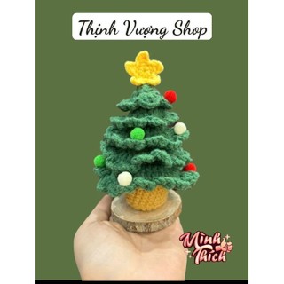 Cây thông Noel bằng len cao 15cm