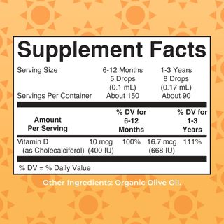 Mary Ruth's Infant & Toddler VITAMIN D3 ORGANIC Liquid Drops