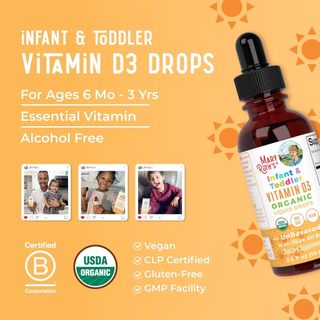 Mary Ruth's Infant & Toddler VITAMIN D3 ORGANIC Liquid Drops