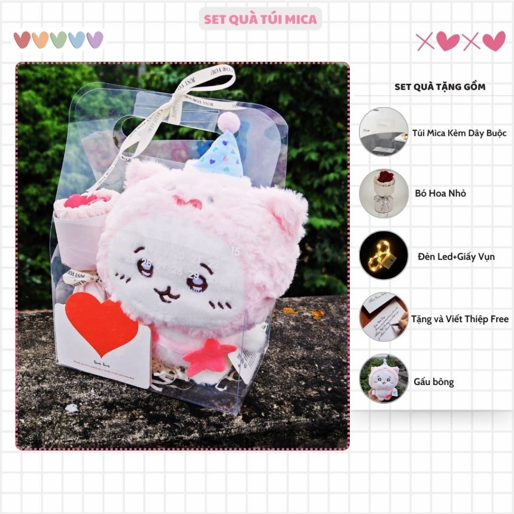 Gấu Bông Sinh Nhật 25Cm Dễ Thương, Thú Nhồi Bông Chikawa Mini Quà Tặng Cho Bé,Bạn Gái Ngày Sinh Nhật