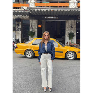 [MIDDUA] Jeans trắng suông - KGH03