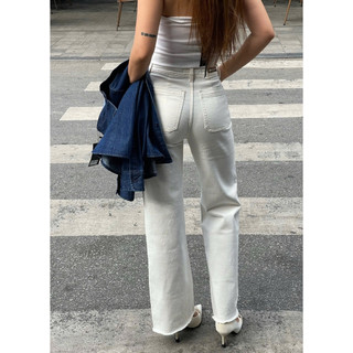 [MIDDUA] Jeans trắng suông - KGH03
