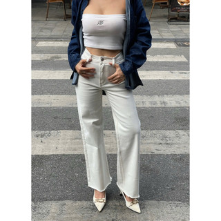 [MIDDUA] Jeans trắng suông - KGH03