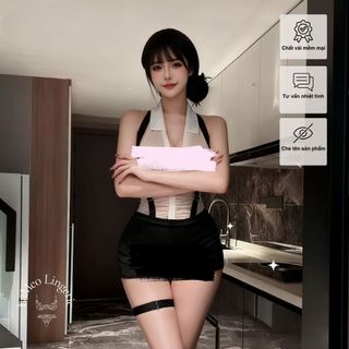[LaMeo Lingerie] Fullset Jumsuit Cosplay Nữ Đặc Công Gợi Cảm phối dây kéo