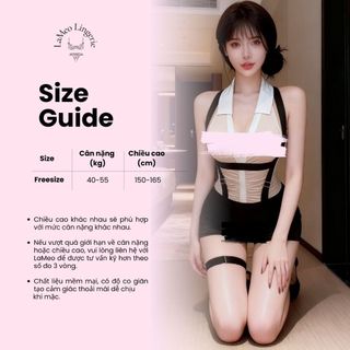 [LaMeo Lingerie] Fullset Jumsuit Cosplay Nữ Đặc Công Gợi Cảm phối dây kéo