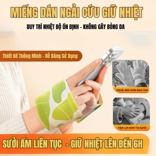 MIẾNG DÁN GIỮ NHIỆT NGẢI CỨU – SET 5 CẶP – DÁN GIỮ ẤM TAY CHÂN, ẤM BỤNG 6H, GIẢM ĐAU MÙA LẠNH