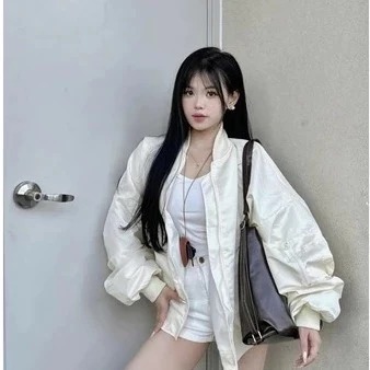 Áo Gió Nữ Hottrend Phối tay nhúm Dễ thương in Chữ S sau lưng phù hợp Mặc đi học,đi chơi,Đi làm xinh yêu