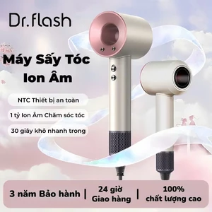 Dr Flash Máy Sấy Tóc 1 tỷ ion âm，Công suất 2800w, sấy khô nhanh/chăm sóc tóc - Màu đen