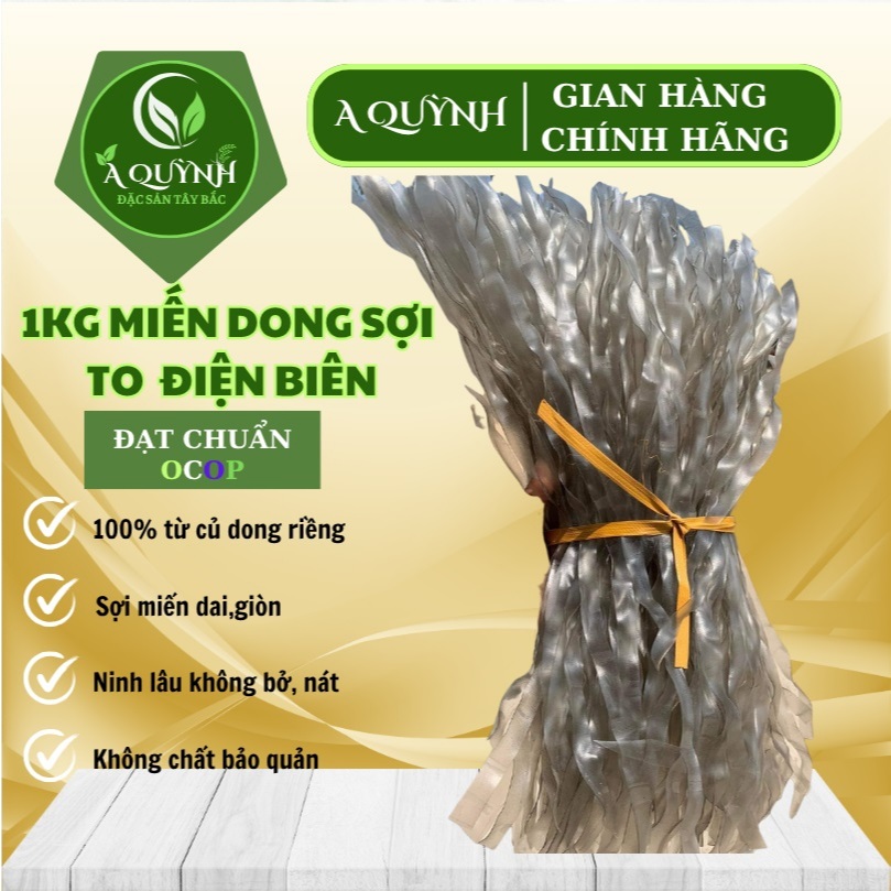 MIẾN DONG SỢI TO ĐIỆN BIÊN GÓI 1KG, Đặc Sản Tây Bắc, Miến Dai Giòn Thơm Ngon