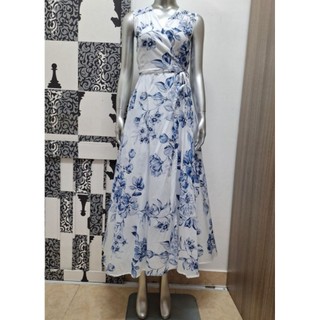 Đầm maxi cotton hoa vnxk dư