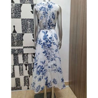 Đầm maxi cotton hoa vnxk dư