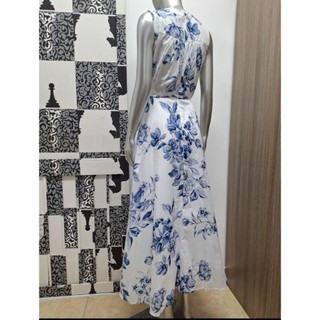 Đầm maxi cotton hoa vnxk dư