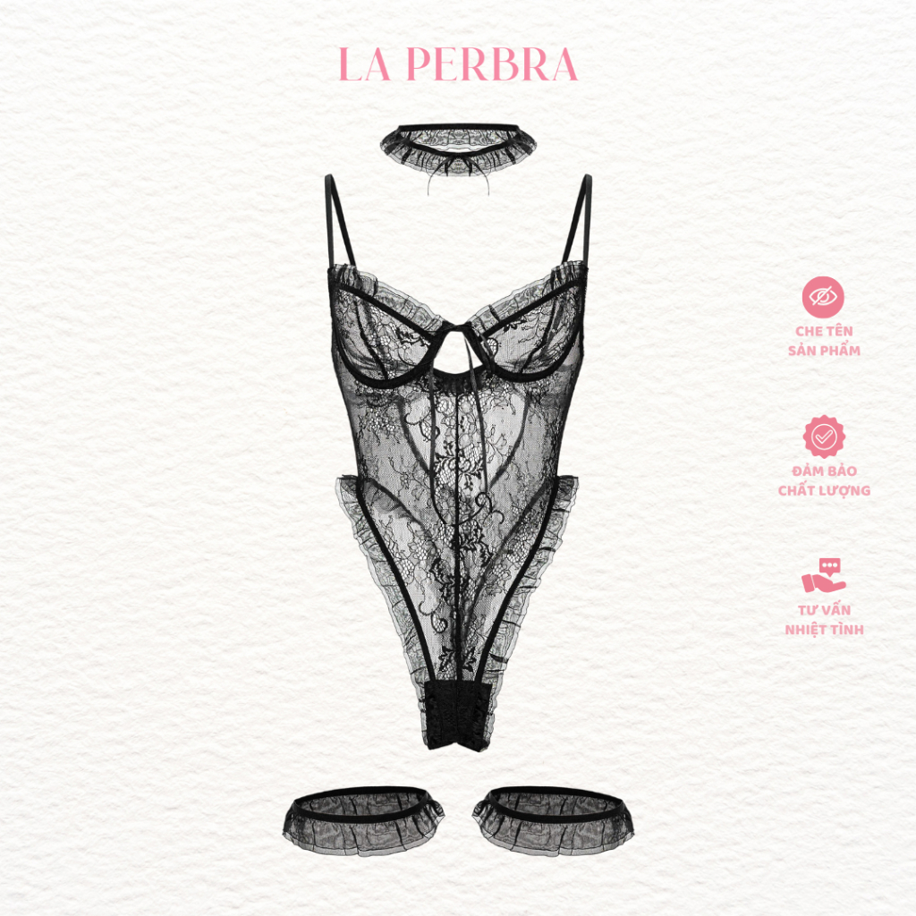 Bodysuit Ren Quyến Rũ LOUISA Không Mút Lót LA PERBRA Bodysuit Ôm Body Sexy Thiết Kế