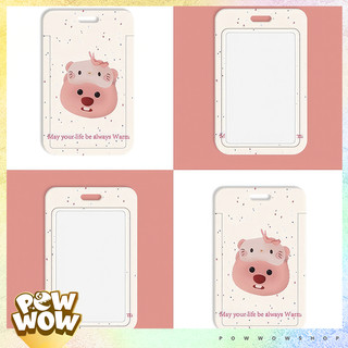 Bao Đựng Thẻ Nhựa Cứng In Hình Loopy Hồng Đeo Mặt Nạ Mèo Đáng Yêu Cute
