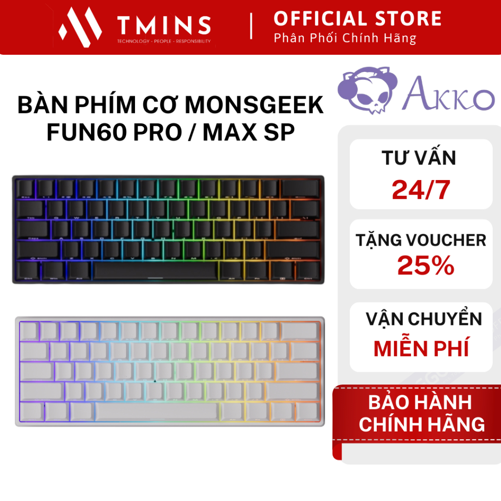 Bàn phím cơ Monsgeek FUN60 Pro / Max SP Magnetic Switches Tri-mode 8K ...