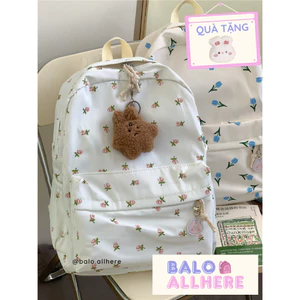 BaLo (XINHXINH) [TULIP] Balo Cặp Sách Nữ Đi Học Họa Tiết Hoa Nhí BL190