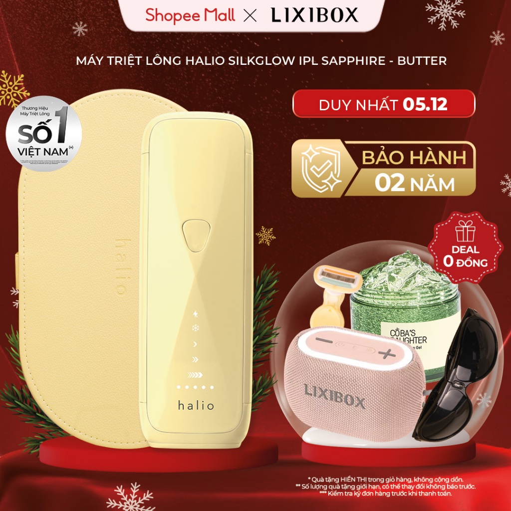 [MỚI] Máy Triệt Lông Halio SilkGlow IPL Sapphire Cooling Hair Removal Device
