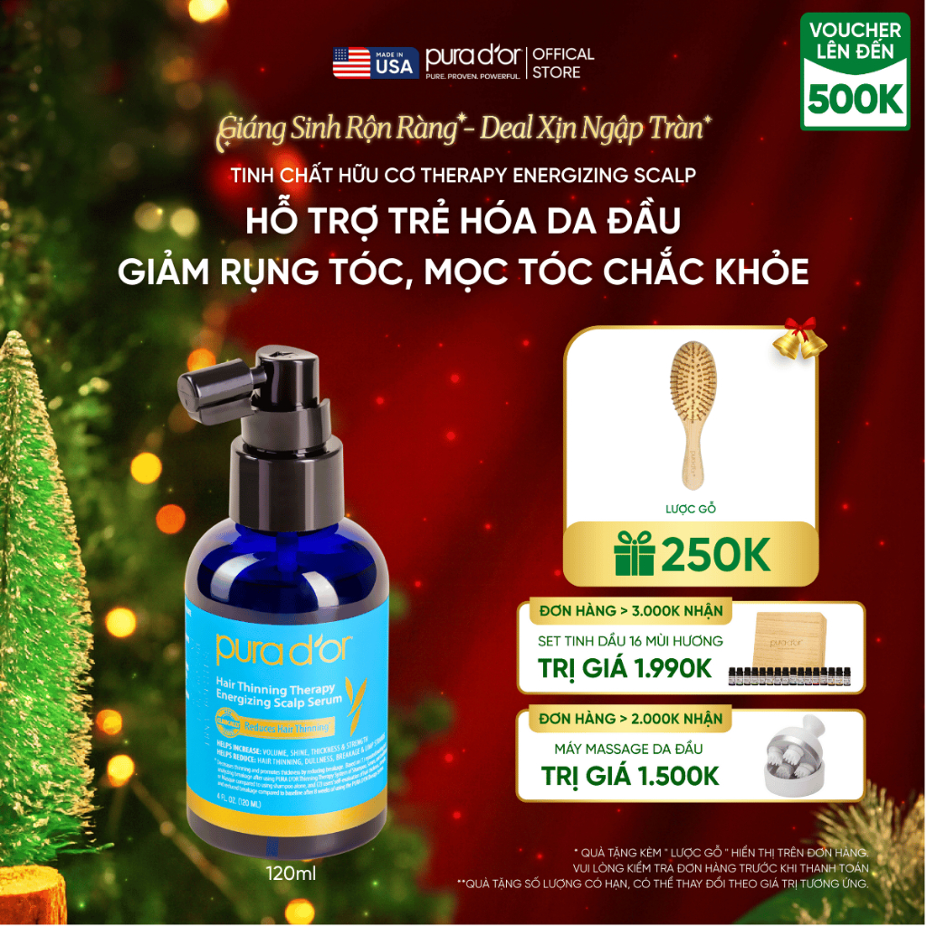 [Live] Tinh chất hữu cơ Therapy Energizing Scalp Giúp trẻ hóa da đầu - Giảm rụng tóc, mọc tóc chắc khỏe 120ml