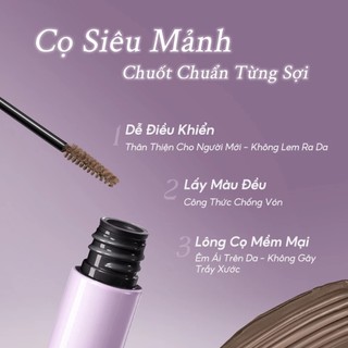 [Y345] Mascara FOCALLURE FULL-COVER SLIM BROWCARA - Lông Mày Mềm Mờ, Màu Tự Nhiên, Không Vón Cục, Chống Thấm Nước