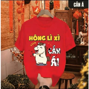 Áo thun tết 2026 mẫu mới mẫu Bính Ngọ năm nay chất thun cotton mềm mịn thoáng mát co dãn tốt