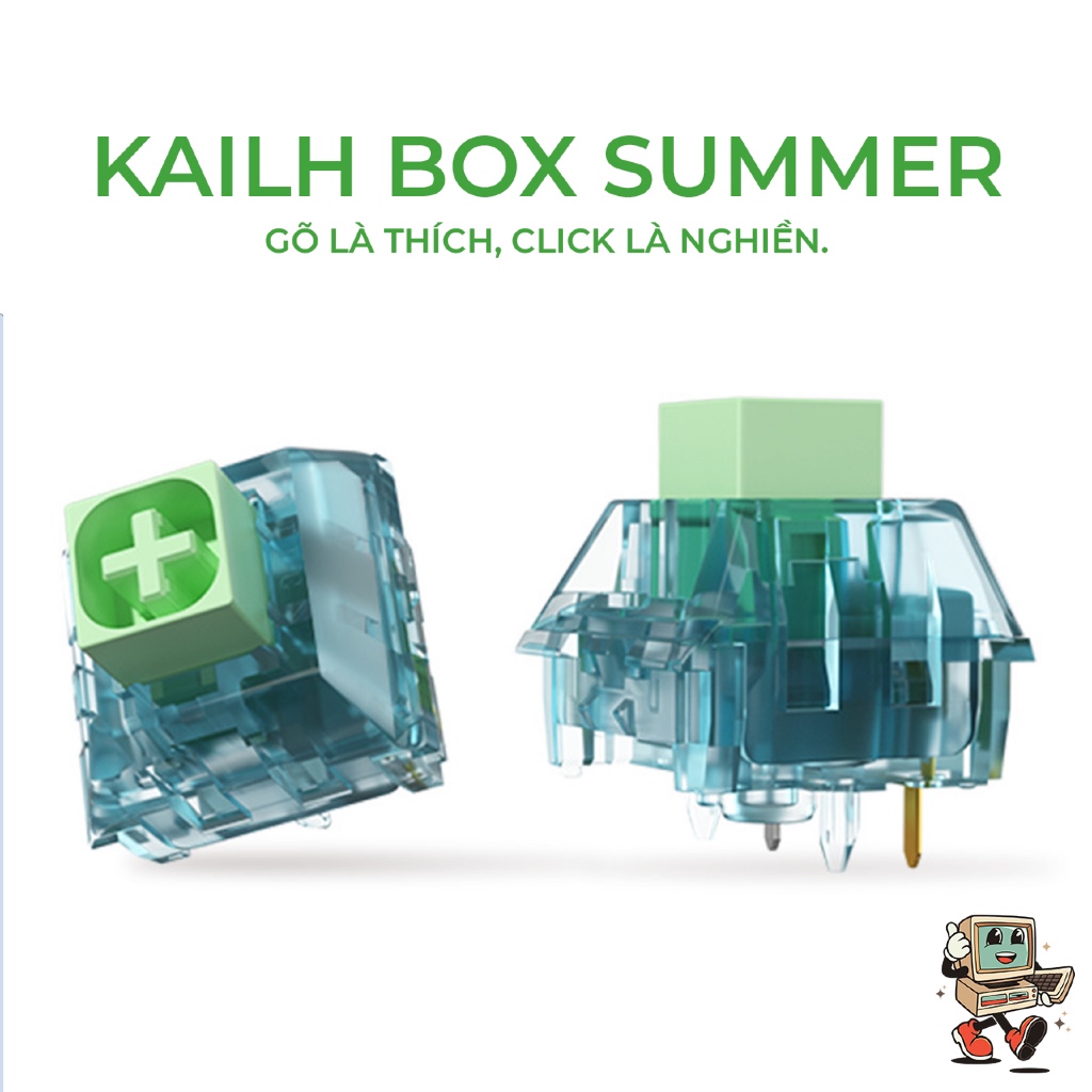 Switch phím cơ Kailh Box Summer (Zhīxìa) – clicky, 5 pin, chống bụi, hỗ trợ LED RGB | BigBuy360 - bigbuy360.vn