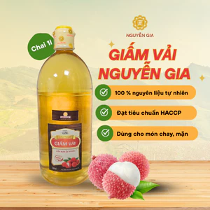 Giấm Vải Tuyển Chọn Nguyễn Gia Lên Men Tự Nhiên 1L NGG0072