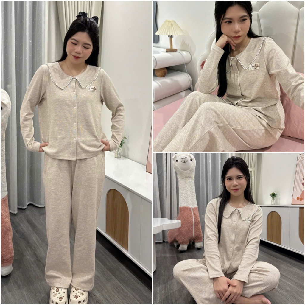 2026. [PIJAMA GẮN TAG] Sét chất len lông thỏ áo dài tay+ quần suông dài. Đủ size SMLXL 40kg- 70kg