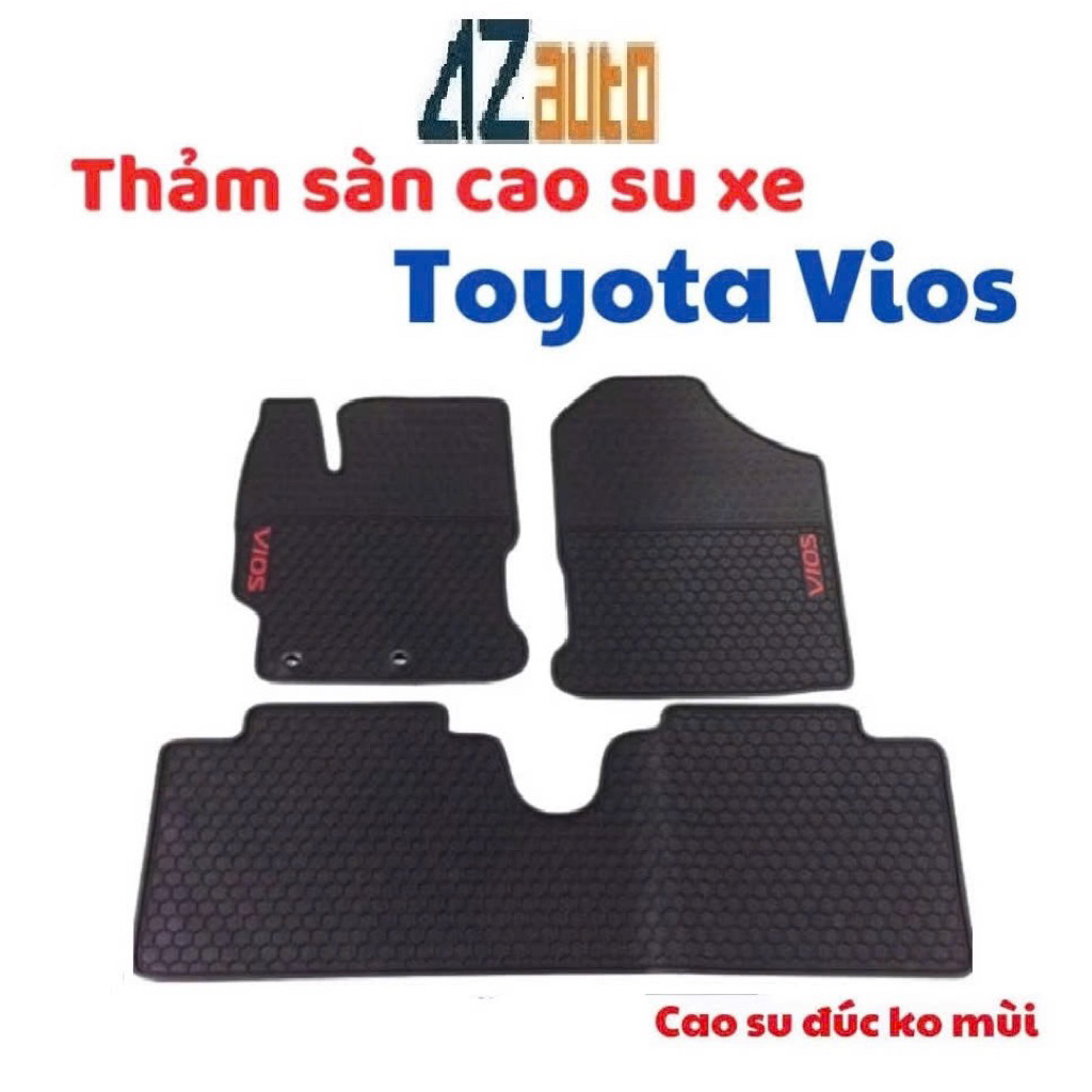[Mã LIFEAU giảm 10% đơn 200k] Thảm lót sàn Toyota Vios 2014-2026 Cao su đúc nguyên khối