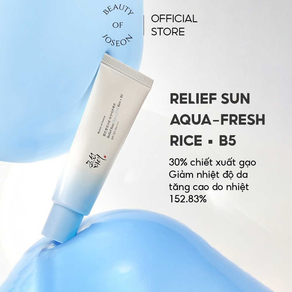 Kem chống nắng cám gạo Beauty Of Joseon Relief Sun: Rice + Probiotics /Aqua-Fresh: Rice + B5 SPF50+ PA++++ 50ml
