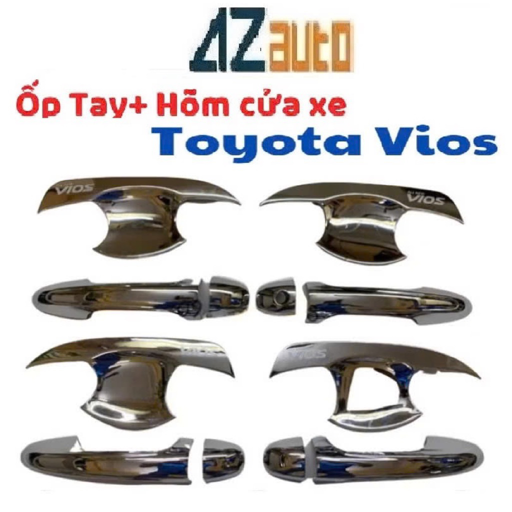Ốp tay nắm và hõm xe Toyota Vios 2019-2026 Mạ Crom cao cấp