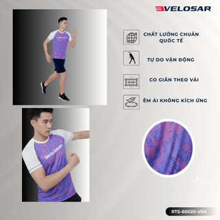 Áo Thể Thao Nam VELOSAR Thoáng Mát Co Dãn Phù Hợp Pickleball Golf Tennis Chạy bộ LifeStyle RTS-60020