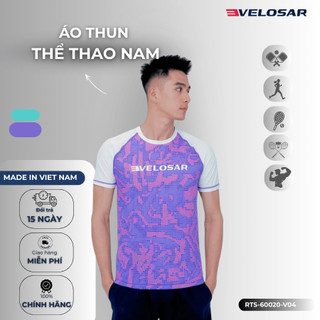 Áo Thể Thao Nam VELOSAR Thoáng Mát Co Dãn Phù Hợp Pickleball Golf Tennis Chạy bộ LifeStyle RTS-60020
