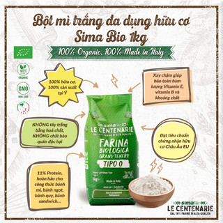 Bột Mì Hữu Cơ 1Kg LE CENTENARIE Hỗ Trợ Tiêu Hóa, An Toàn Cho Sức Khỏe - Natural Market