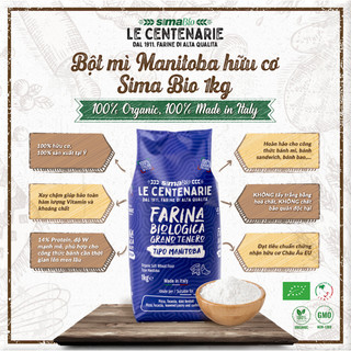 Bột Mì Hữu Cơ 1Kg LE CENTENARIE Hỗ Trợ Tiêu Hóa, An Toàn Cho Sức Khỏe - Natural Market