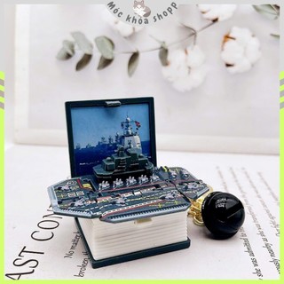 Móc Khóa Ma Thuật - Tàu Sân Bay - Sách Gấp 3D - Trang Trí balo,Túi Xách - Quà Tặng - keychan