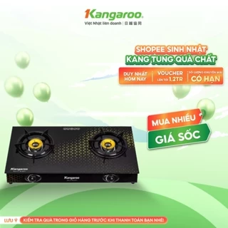 Bếp gas đôi dương kính Kangaroo KG8G1C
