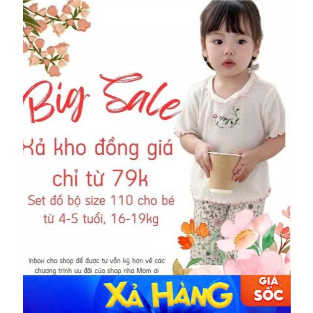 Xả kho - Bộ đồ bé trai, bộ đồ bé gái đồng giá, hàng thiết kế cao cấp size 110 cho bé 4-5 tuổi, 16-19kg Miniumbaby