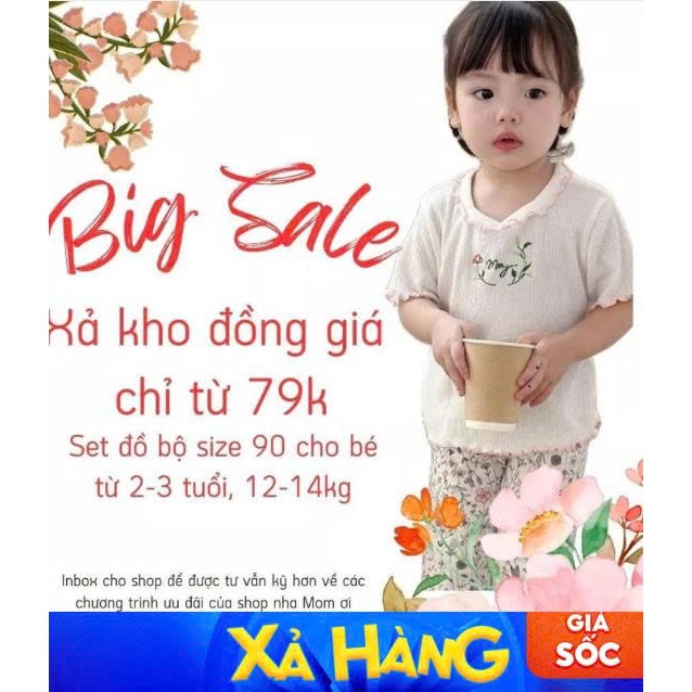 Xả kho - Bộ đồ bé trai, bộ đồ bé gái đồng giá, hàng thiết kế cao cấp size 90 cho bé 2-3 tuổi, 12-14kg Miniumbaby