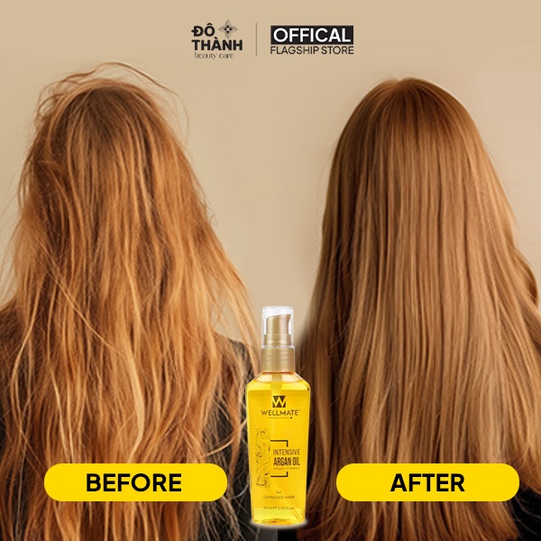 Dầu dưỡng chất tinh chất Argan Wellmate phục hồi sâu bên trong lõi tóc giúp chắc khỏe dung tích 60ml