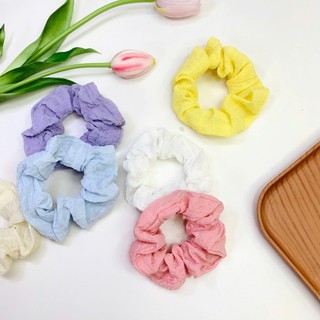 Buộc tóc nơ scrunchies phồng, buộc tóc xốp nhiều màu dễ thương Chồi accessories - Y073