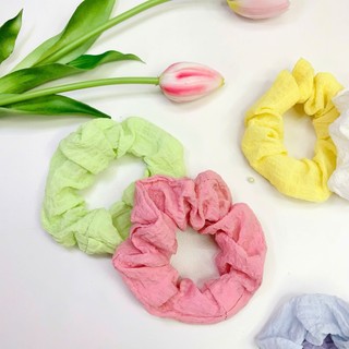 Buộc tóc nơ scrunchies phồng, buộc tóc xốp nhiều màu dễ thương Chồi accessories - Y073