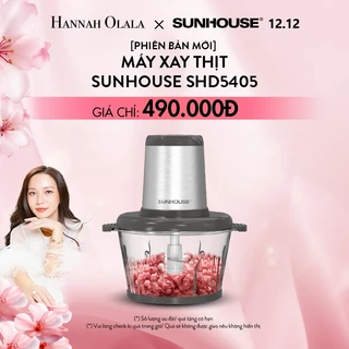 [Hannah 12/12] Máy xay thịt Sunhouse SHD5405 - Lưỡi dao kép 4 cánh - Xay thịt, bóc tỏi tiện lợi - Tự ngắt quá nhệt