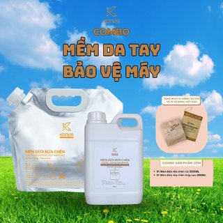 COMBO Mềm Da Tay Bảo Vệ Máy Konus Homecare Men Dừa Rửa Chén Cho Tay Và Máy Sạch Sâu Khử Mùi