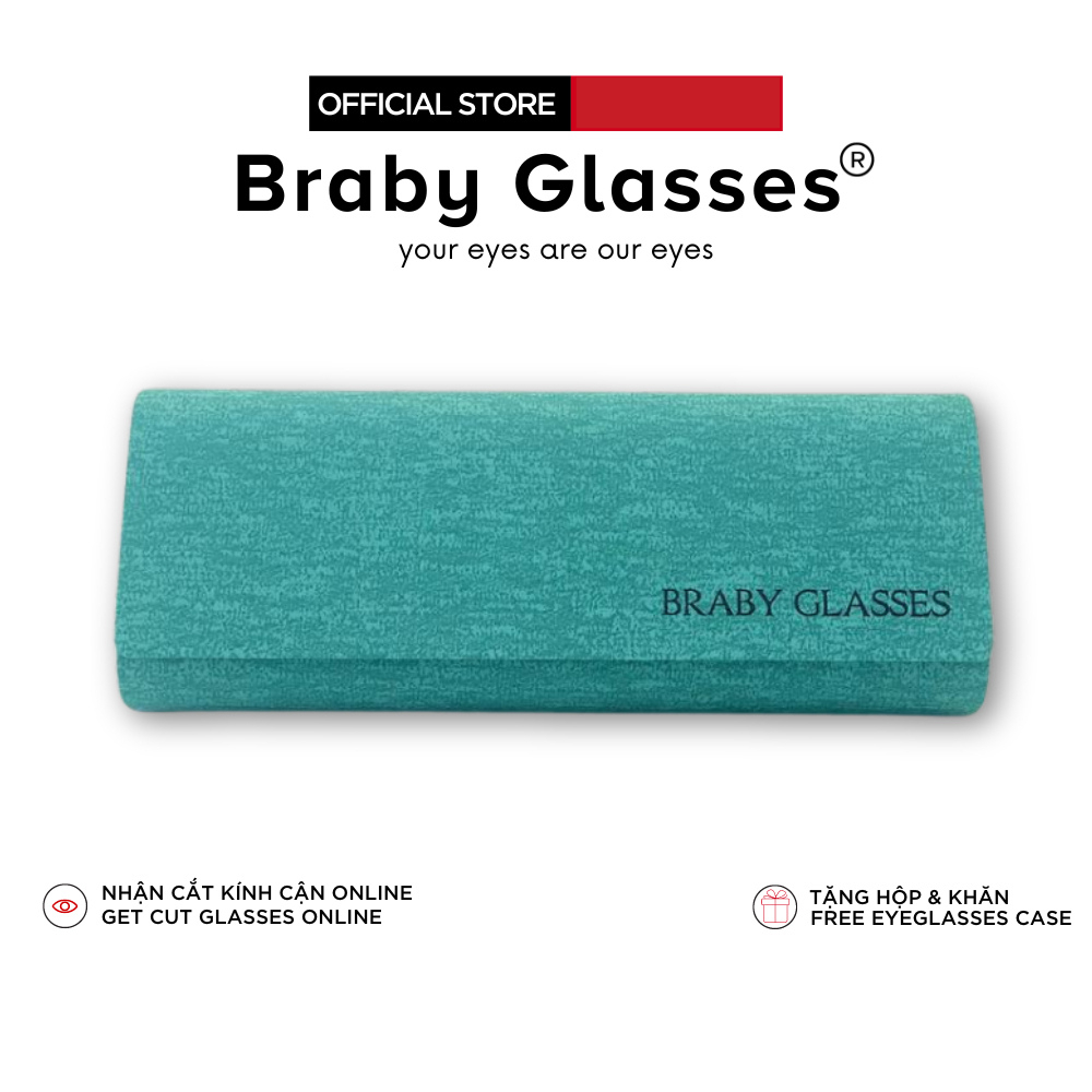 Hộp kính da Braby lót nhung mềm mịn cao cấp chống va đập, nứt vỡ