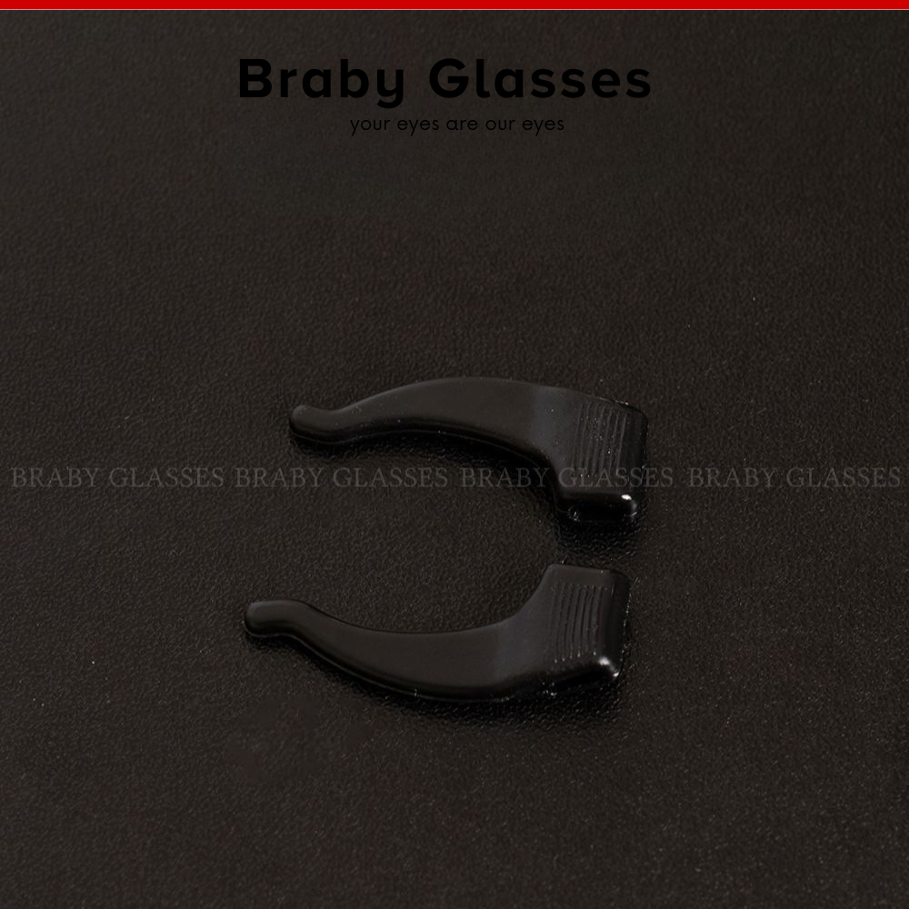 Đệm kính cài tai Combo 2 cặp Braby giữ kính chống tuột, rơi chất liệu silicon mềm siêu bền